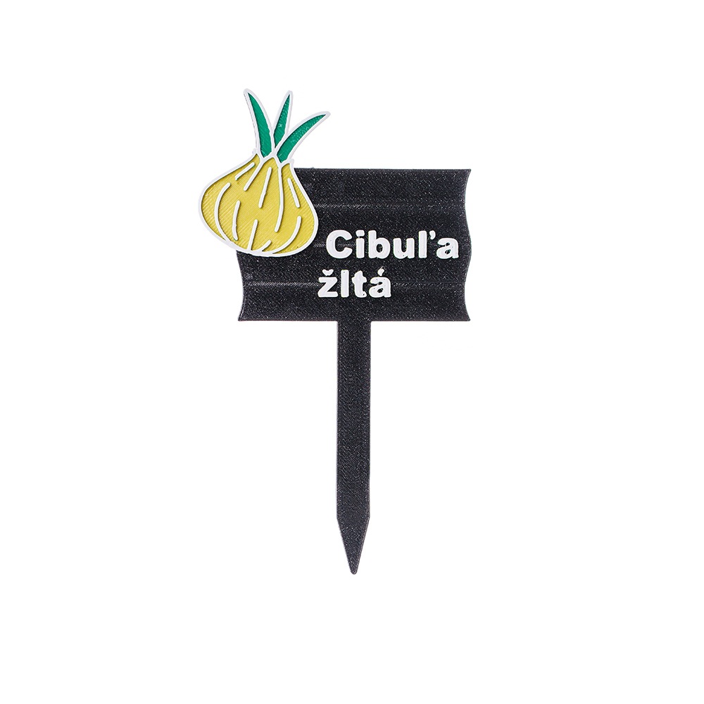 Záhradná ceduľka – Cibuľa žltá
